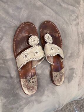 White Jack Rogers sandals